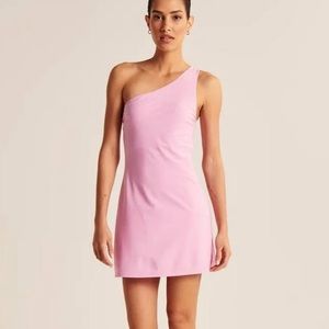 Abercrombie One Shoulder Traveler Dress - Pink
